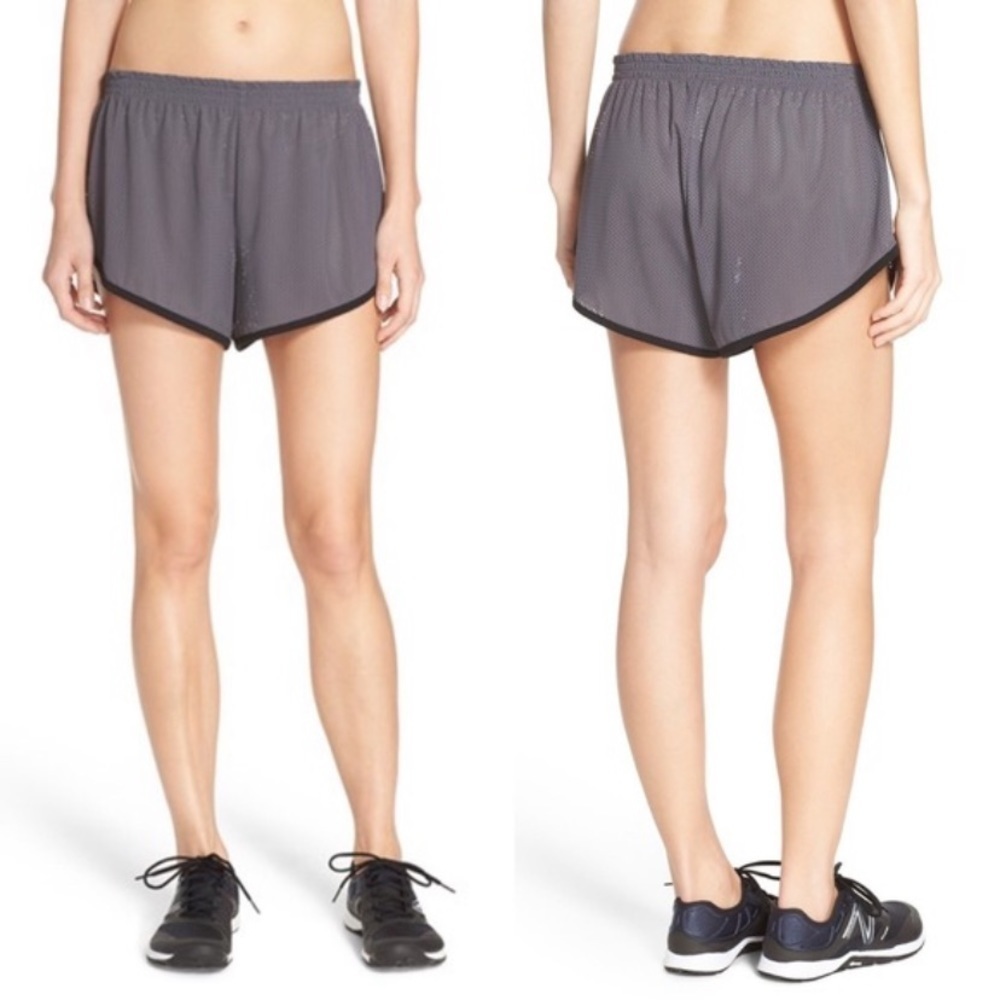 Free People Movement Get Physical Mesh Shorts Gray